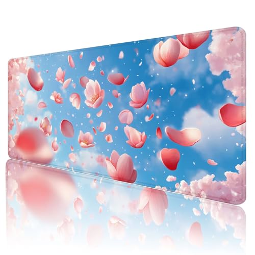 Tapis de souris de jeu XXL rose fleur, une idée cadeau bureau originale