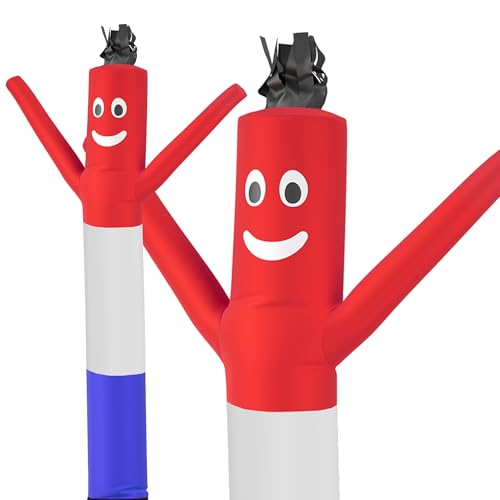 Image of LookOurWay Air Dancers Wacky Waving Inflatable Tube Man Attachment - 7 Feet Tall Advertising Air Dancer Waving Man Inflatable Tube Guy - Blower Not Included - Red /White /Blue