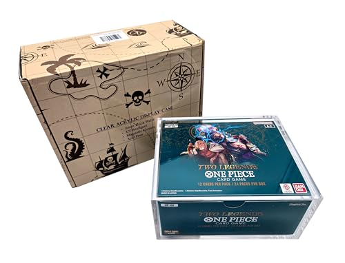 One Piece Booster Box Acrylic Case - Premium UV Protected Clear Display Case for TCG One Piece Card Game USA Version | 8mm Thick Walls Strong Magnetic Closure | Protective Collector Showcase