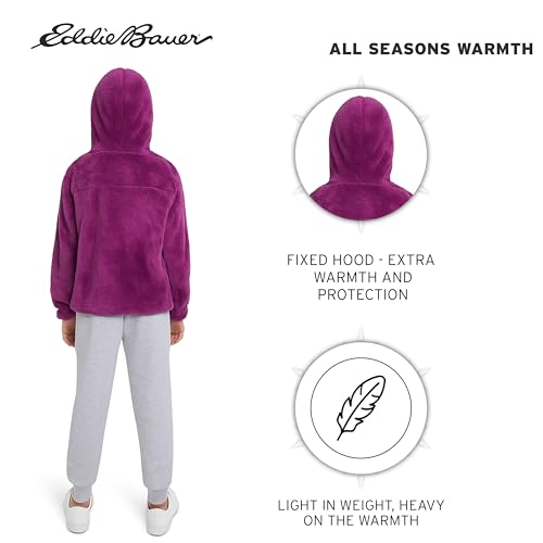 Image of Eddie Bauer Girls' Quest Plush High Pile Faux Sherpa Hooded Jacket