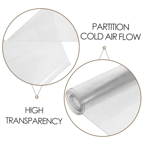 Rideau à lanières isolant en plastique transparent pour porte de cuisine