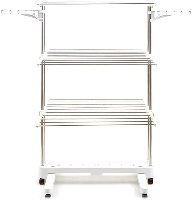 Porte-serviettes pliable en acier inoxydable blanc Hangitowels 144cm