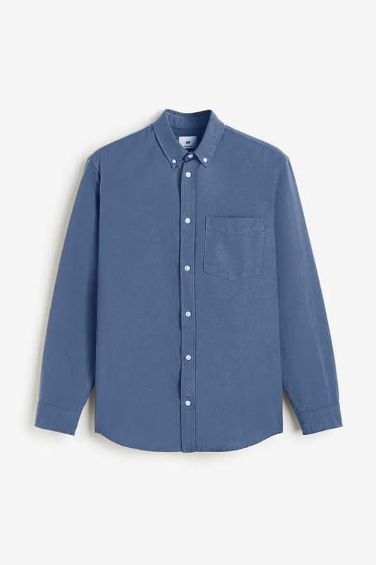Image of BE ACTIVE Men's Oxford Cotton Lycra Casual Shirt || Men Stylish Shirt || Full Sleeves || Simple Shirt for Men || Timeless Style & Comfort