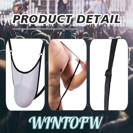 Mens Mankini Bodysuit Adjustable Thongs and G-Strings Stretch Sling Lingerie Underwear for Bikini3
