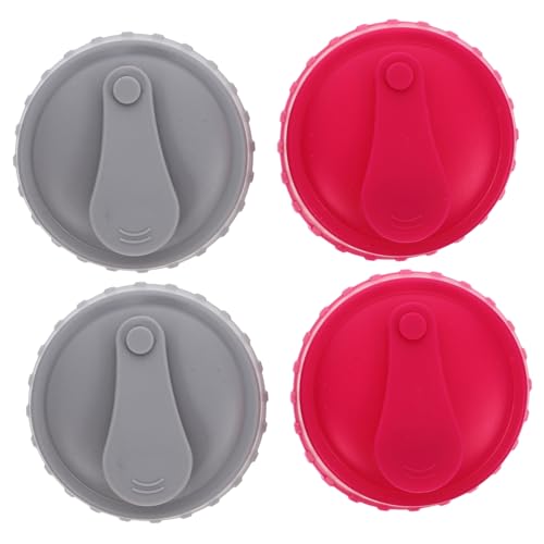 COLLBATH 4pcs Reusable Silicone Soda Can Lids Leakproof Beverage Covers for Beer Juice Spillproof Design Pop Can Protectors Freshness Seal for Fizzy Drinks