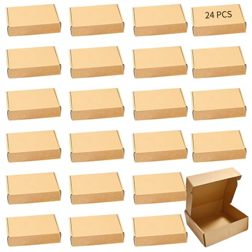 Petites boîtes cadeaux carrées en papier emballage et rangement aspect bois naturel