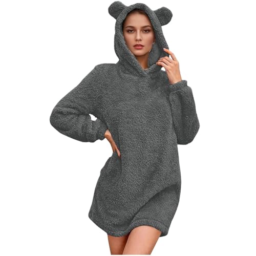 Vestido con capucha para mujer y pantalones de pana sueltos para invierno