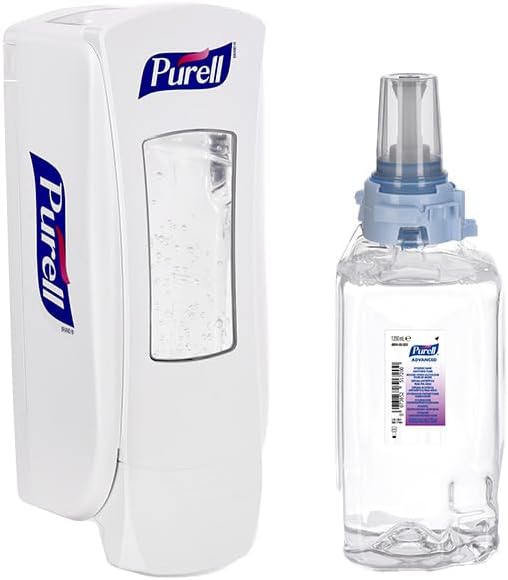 PURELL Hand Sanitiser Dispenser and Refill Kit ADX-12 with 1200ml refill WHITE