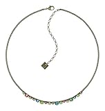 konplott collier weiß  Konplott: Collier Water Cascade Alicia´s Rococo, modischer Collier mit mehreren runden Kristallsteinen in multicolor, für Damen/Frauen
