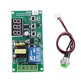 DONGKER YLC-1.1AC220 Timer Relay Switch Module,AC 85V-265V Timer Switch Trigger Module with LED Display & Button Control Switch