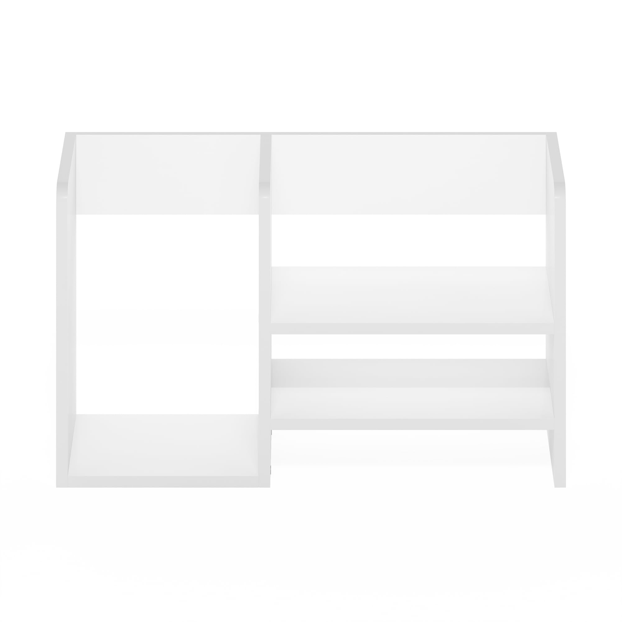 Furinno Hermite Aufbewahrungs-Organizer aus Holz für Schreibtisch-Bücher und Heim-Bürobedarf, Weiß