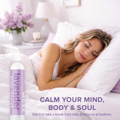Image of MOXĒ Lavender Essential Oil Nasal Inhaler Stick, for Daily Relaxation, 3PK
