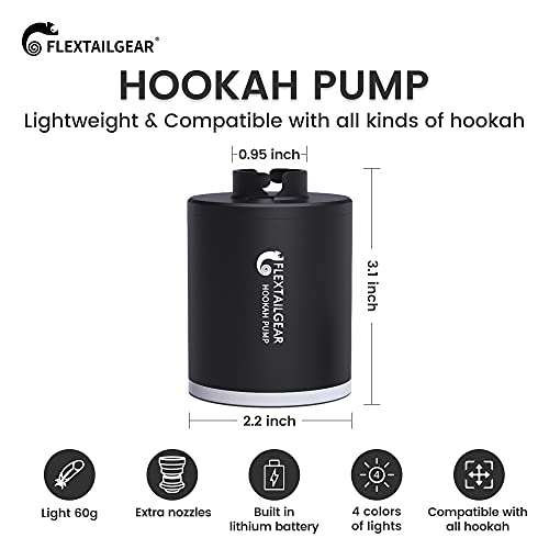Hookah Pump Kit Holzkohle Kohlebrenner Helfer Shisha Aufwärmen Starter Nargila Räucherbar Zubehör (Schwarz) – Bild 3