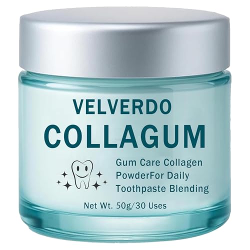 Velverdo Collagen Powder Velverdo Gum Collagen Collagum Hydroxyapatite Toothpaste Powder Strengthens Enamel & Gums Natural Oral Care Formula (1pcs)