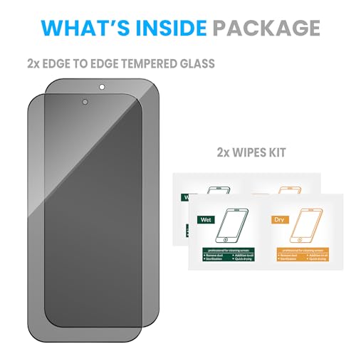 Image of ArmourPro Anti-Spy Privacy Tempered Glass for Vivo V70 Elite - Anti Peeping Screen Protector, Edge to Edge Full Coverage, 9H Hardness, Easy Installation Kit | Pack of 2