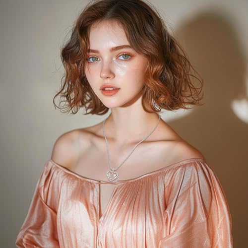 Eusense Cremation Jewelry for Ashes Urn Necklace to Put Ashes In 925 Sterling Silver Memorial Pendant Heart Urn Necklaces for Ashes Necklace for Women Men2