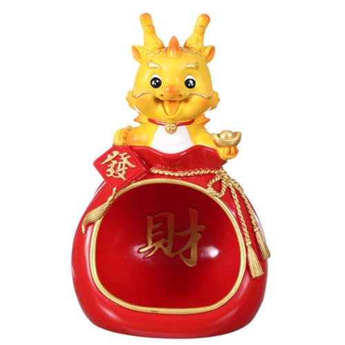 Portamonete decorativo a forma di drago per chiavi in resina per monete e risparmi da tavolo