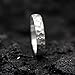 Couples Promise Hammered Silver Ring 4 mm | 925 Sterling Silver Rustic Wedding Bands | Hammered Unisex Rings | Free Engraving by Pellada