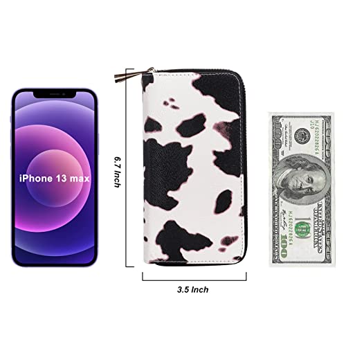 Image of Double Zipper Wallet for Woman Clutch Purse with Cell Phone Holder for Smartphone /Card /Coin /Cash