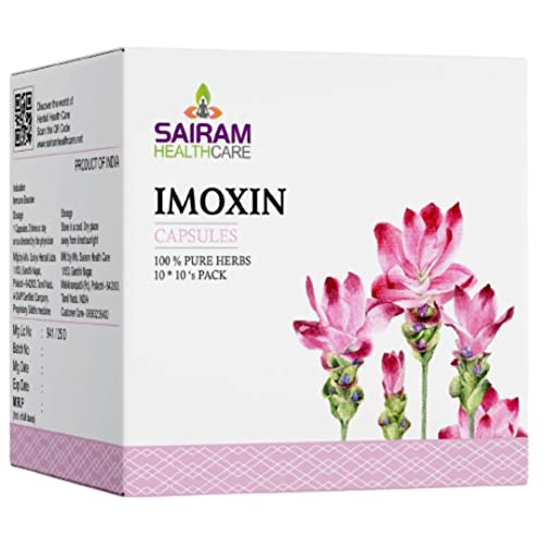 Imoxin Capsules 100 counts -Immune Booster Supplements – Ayurvedic Medicine for Acute Immune Deficiency, General Debility & Recurrent Infections -Immunity Boosters for Adults -100% Pure Natural Herbs Imoxin Capsules 100 counts -Immune Booster Supplements – Ayurvedic Medicine for Acute Immune Deficiency, General Debility & Recurrent Infections -Immunity Boosters for Adults -100% Pure Natural Herbs