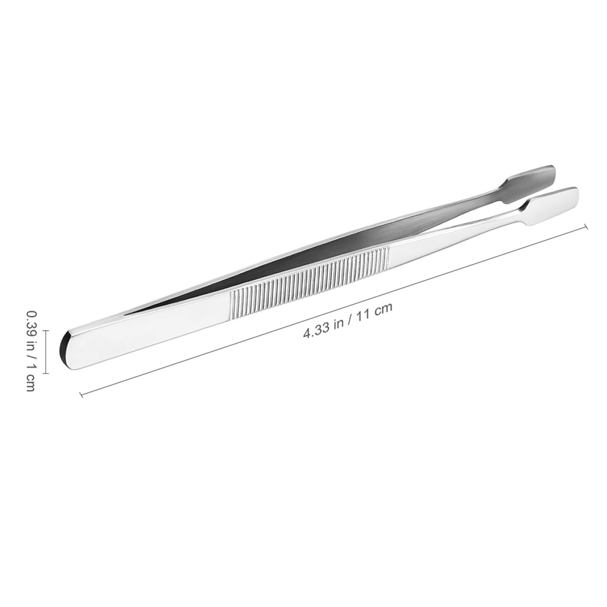 VILLCASE 4pcs Stainless Tweezers for Stamp Collecting Crafting Beading Non Serrated Durable Lab Tweezers for Delicate Handling Compact Portable Design