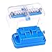 harayaa Multiple Portable 1/4 1/2 Adjustable Quartering Pill Cutter for Round Oblong Pills Tablet Divider W/Blade Guard Blue