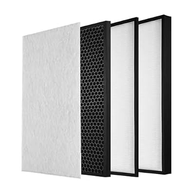 Easy To Replace Filter FZ-A51HFR Carbon Charcoal Filter FZ-A51DFR, Compatible For Sharp, Fits Air Purifier KC-A51RW, KC-A51RB(4pcs)