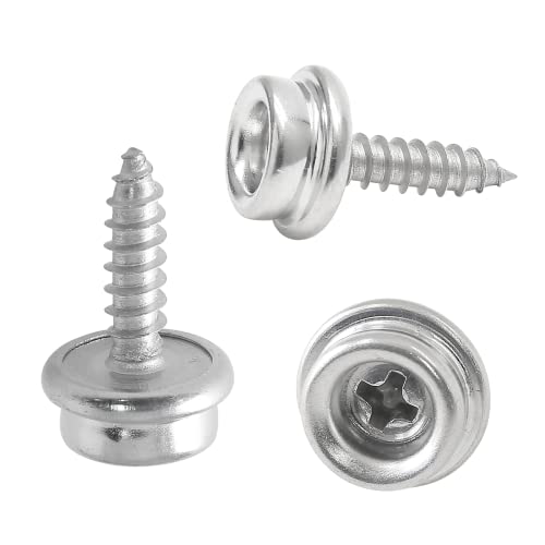 Moicstiy 30Pcs 5/8 Inch Stainless Steel Screws Snaps, Fastener Screw Snaps 3/8 Inch Socket Marine Grade Boat Canvas Snaps For Diy Cover Furniture #TOP6