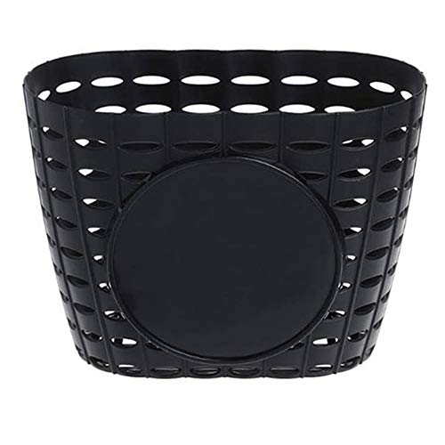 Lizusidtsy Kids Bicycle Basket, Children Plastic Front Handlebar Bike Basket for Storage, Black