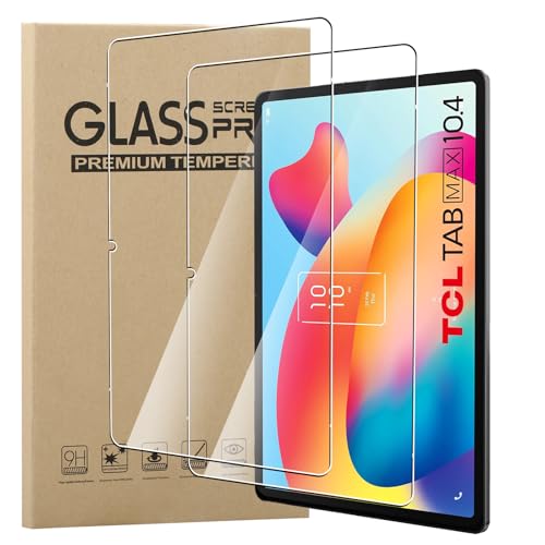 MEMELOKA Protector de Pantalla para TCL TAB MAX 10.4 Pulgadas, 2 Piezas[Antiarañazos][Antihuellas][Alta Sensibilidad] 9H Dureza Cristal Templado TCL TAB MAX