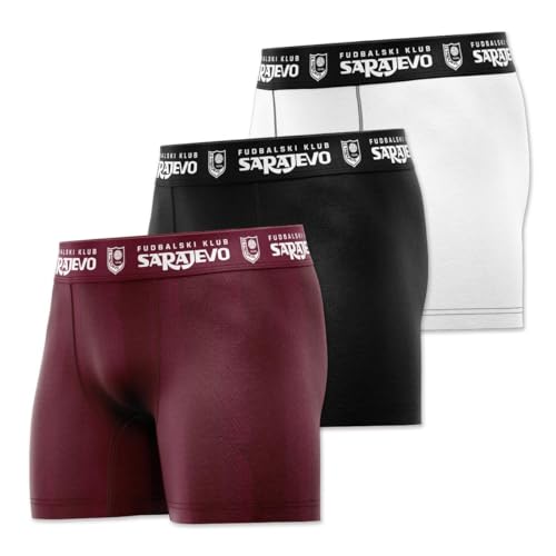 Men's Athletic Boxer Briefs, 3-Pack, Bordo/Black/White