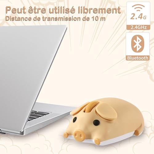 Ratón inalámbrico infantil ergonómico con conexión Bluetooth y USB de 1200 DPI 2