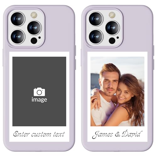 LSXYHQLD Coque Personnalisée avec Photo Personnalisé et Étui Personnalisable pour iPhone 16 15 14 13 12 11...