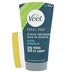 Veet Men - Crème Dépilatoire Homme sous La Douche - Peaux Sensibles – 150 ML