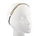 LUX ACCESSORIES Goldtone Braided Mesh Crystal Rhinestone Stretch Headband