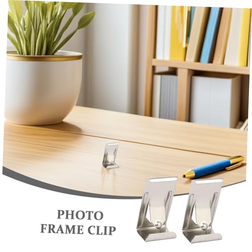 Image of Hemobllo Picture Frame Hardware Accessories 60Pcs Metal Spring Turn Clamps 1.06 Inch Picture Frame Hanging Hooks for Wooden Frames and Canvas DIY Framing