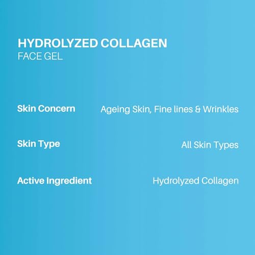 Image of DermDoc Skin Tightening Face Gel with Hydrolyzed Collagen (50g) | collagen gel for face | skin collagen booster