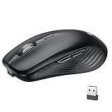 iClever Wireless Bluetooth Mouse, Dual Mode(Bluetooth+USB), Rechargeable Mouse, Multi-Devices for Small Sized Hands with 4 Adjustable DPI, Silent Clicks for Laptop, iPad, MacBook, Tablet, PC