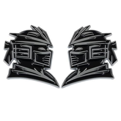 Image of Samurai Emblem, Custom 3D Car Badge - Universal Exterior Accessories for Car, Truck, SUV, Motorcycle (Set of 2) (Chrome)