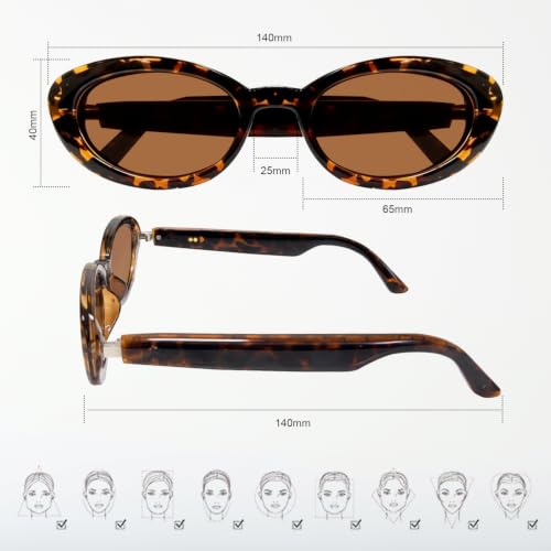 Image of GenXenon Tea Cat-Eye Elegant Smart Translation Polarized Sunglasses Women