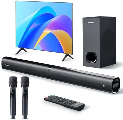 Soundbar with Subwoofer for TV, Home Theater Bluetooth 5.3 Speake...