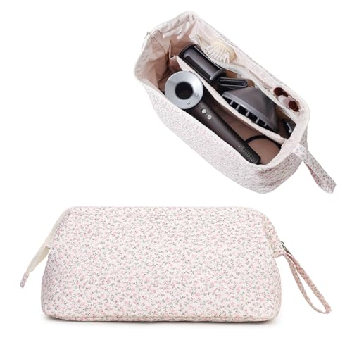 Large Quilted Hair Tools Travel Bag for Hair Dryer Aesthetic Cute Dustproof Travel Organizer Flat Curling Iron Travel Organizer