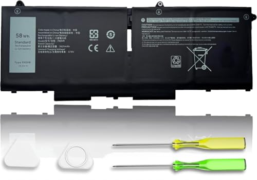 Image of FK0VR 07KRV Laptop Battery Replacement for Dell Latitude 5330 7330 7430 7530 2-in-1 Series Latitude 5330 2-in-1 /7330 2-in-1 /7430 2-in-1 Compatible with P133G P134G 8H6WD 51R71 FKOVR