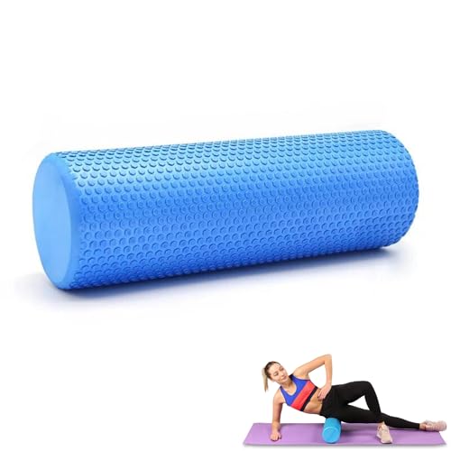 Rodillo Masajeador. Rodillo de Espuma para Terapia y Masaje Muscular. Rodillo para Fitness, Pilates y Yoga. Fitness Foam Roller. Cilindro de Gomaespuma para Alivio de Dolores y Entrenamiento. 45x15cm