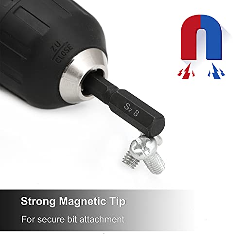 Comoware Allen Wrench Drill Bit Set - Hex Bits Set, Magnetic Tips, Quick Release, 10 Pack, Metric #TOP3