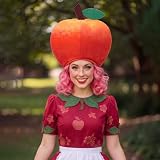 Berlune Funny Halloween Costumes Accessories Banana Apple Hats, Apple