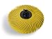 JoolTool 3M Scotch-Brite Yellow Radial Bristle Brush Assembled with Plastic Tapered Mandrel Hub, 6 Ply, 3" Diameter, Grit 80