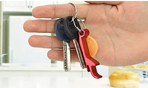 6pcs Bottle Openers Key Chain Black BeerBottle Openers
