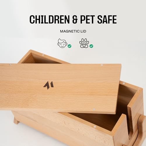 image for COREMINDED Extra Large Cable Management Box, Wood Cord Hider Box & Org