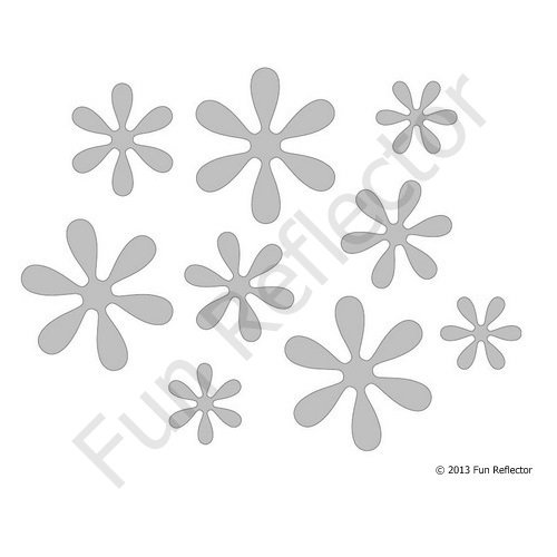Silver Flower Bicycle Reflector Reflective Sticker
